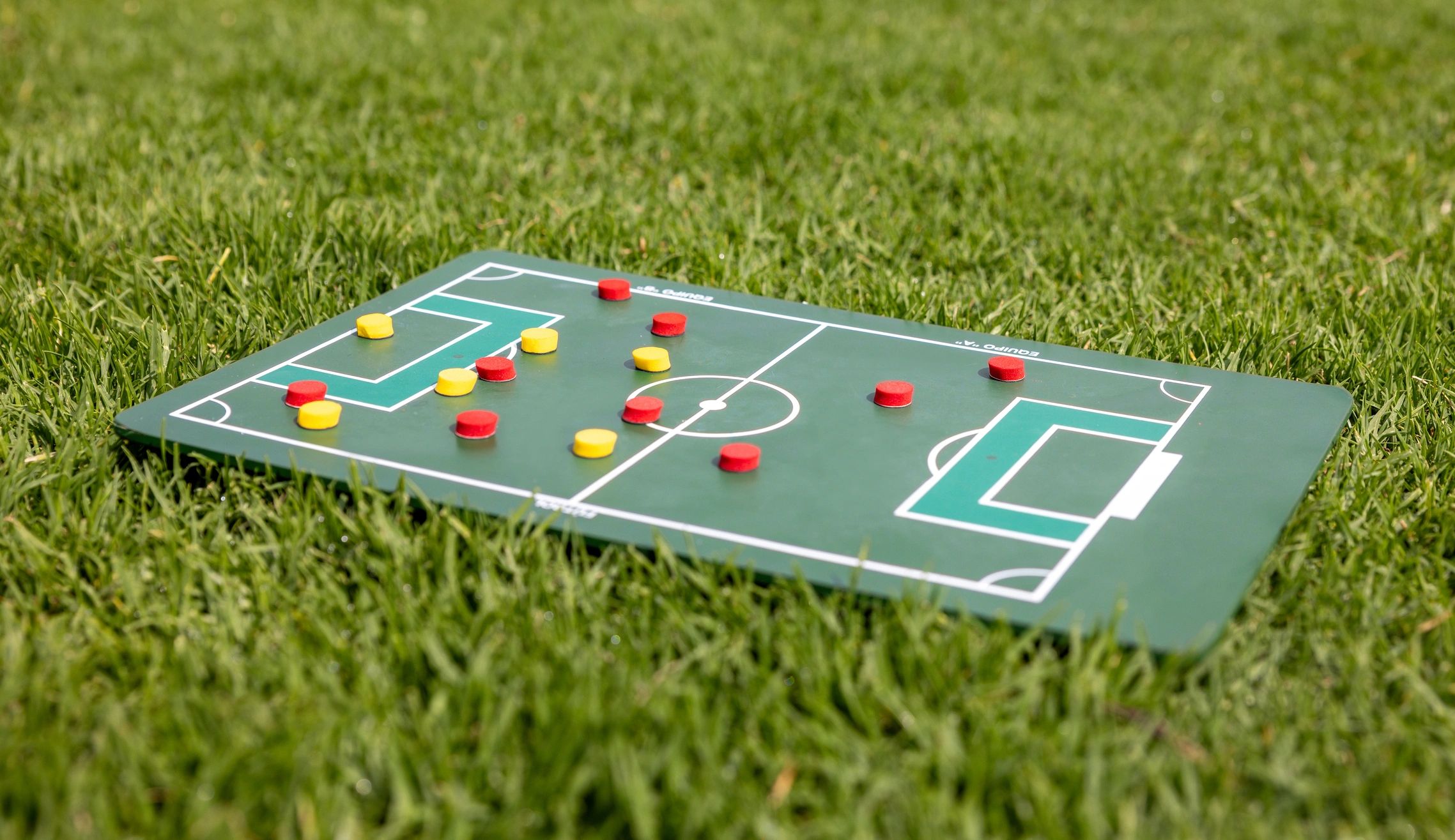 Football tactics board showing player positions